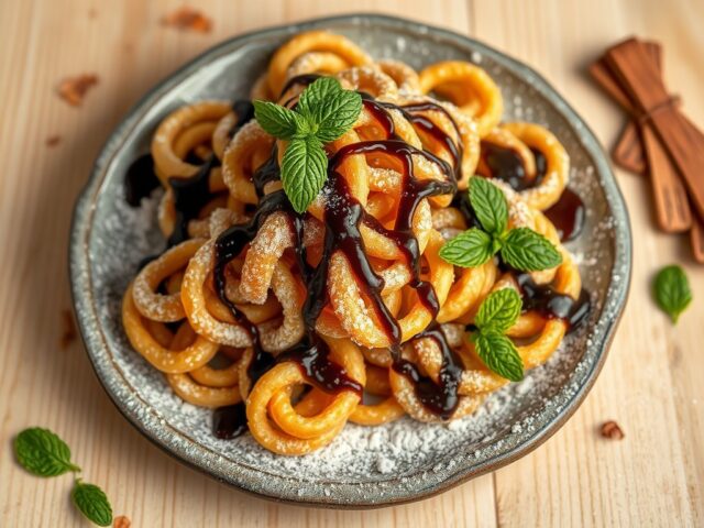 Cenci alla ciocolata (gefrituurde pasta