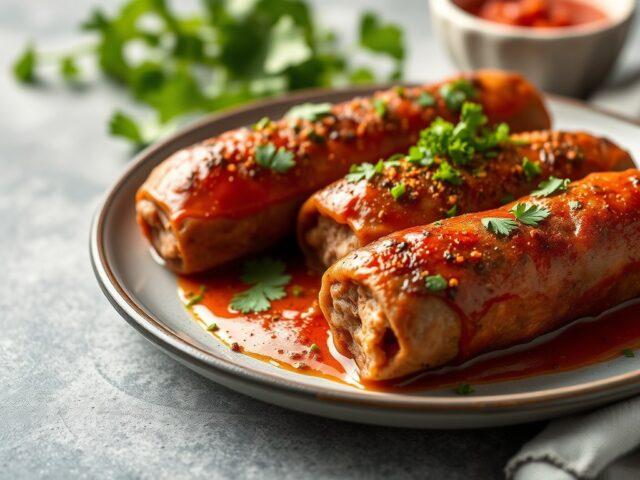 Cevapcici (hongaarse gehaktrolletjes)