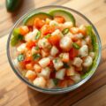 Ceviche van garnalen en zalm