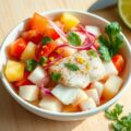 Ceviche van goudbrasem met Tropicana Pineapple
