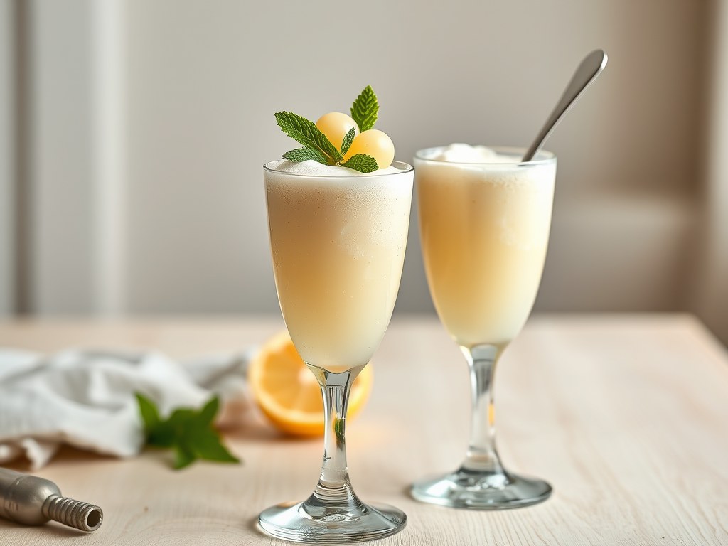 Champagne citroenspoom, AI-gegenereerde illustratie