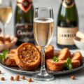 Champagne met aardbei