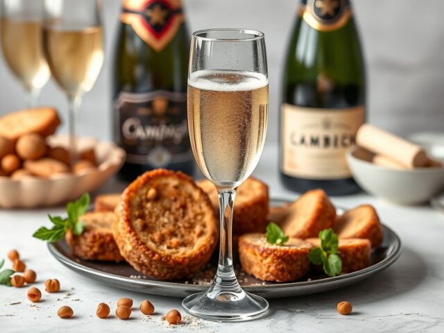 Champagne met aardbei