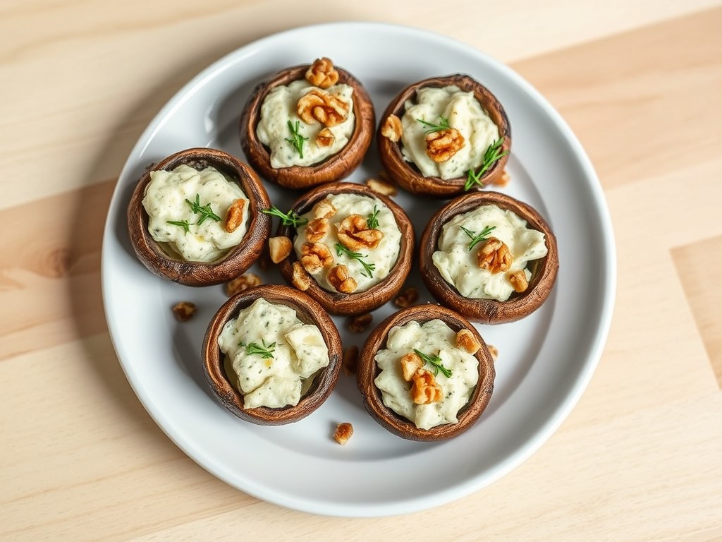Champignon gorgonzola, AI-gegenereerde illustratie