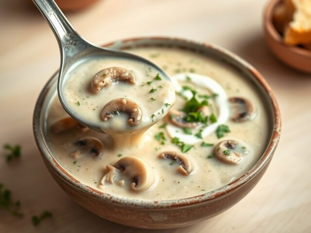 Champignon-kaassoep