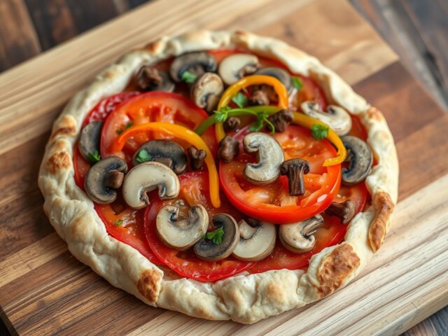 Champignon-tomatentaart