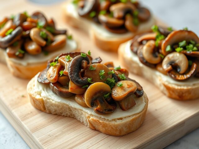 Champignons-en tuinkerssandwiches