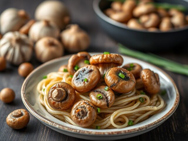 Champignons in buideltjes — AI-gegenereerde illustratie