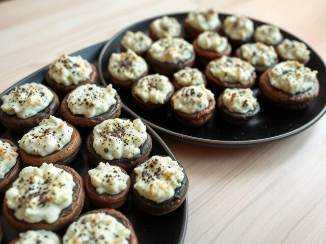 Champignons met romige vulling
