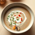 Champignonsoep met rode paprika