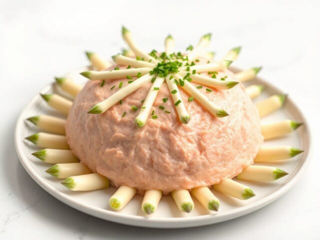 Chartreuse van zalm en asperges