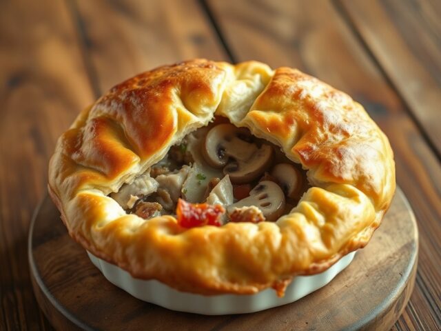 Chicken pie – pastei met kip en champignons
