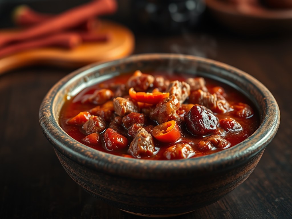 Chili con Carne, AI-gegenereerde illustratie