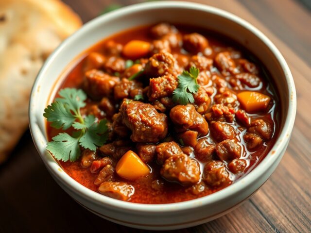 Chili con Carne deluxe — AI-gegenereerde illustratie