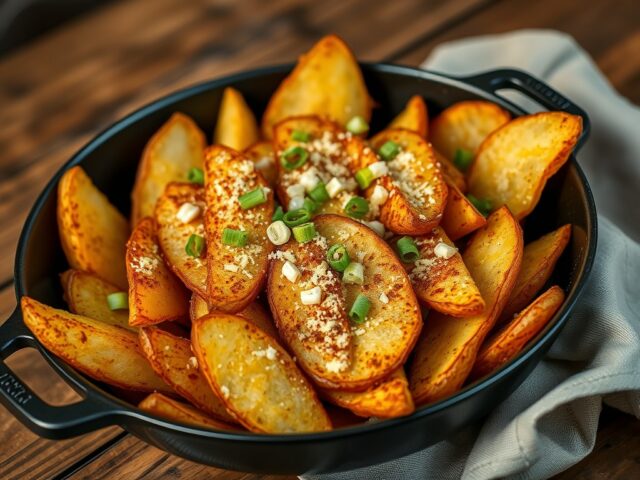 Chili gebakken aardappels