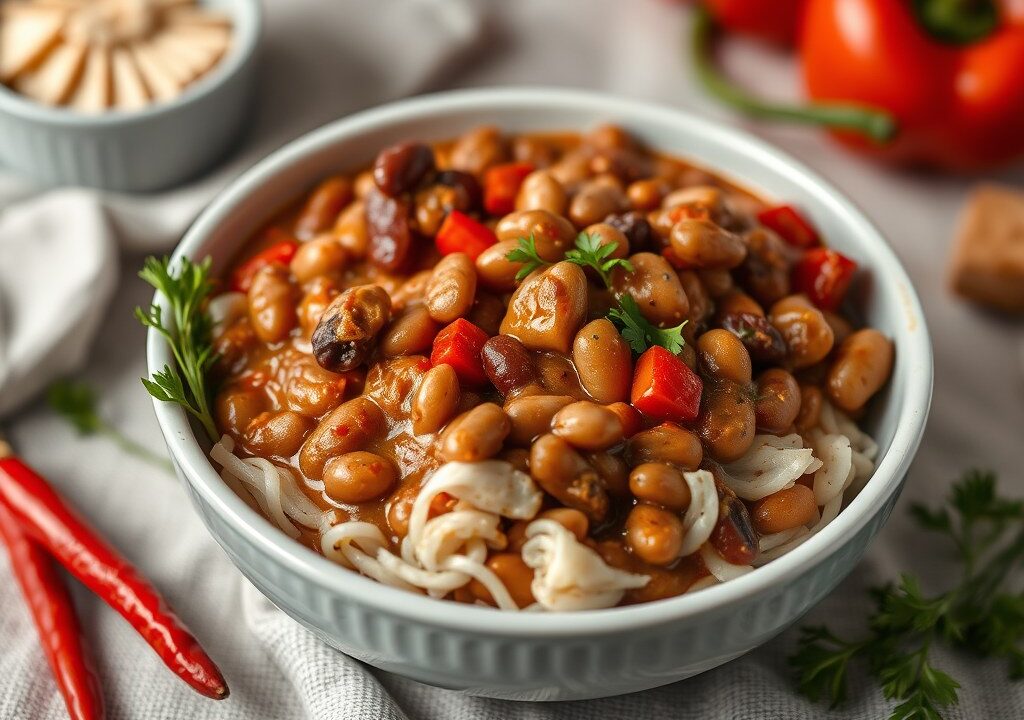 Chili-Stroganoff, AI-gegenereerde illustratie