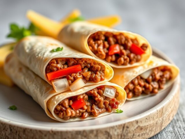 Chili wraps — AI-gegenereerde illustratie