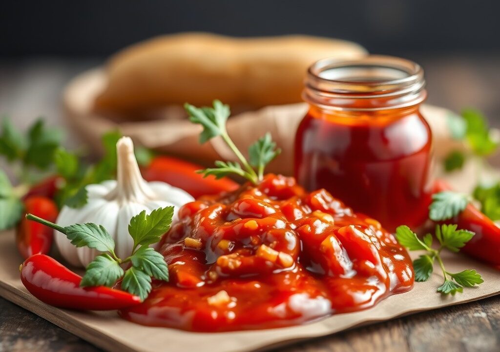 Chilisaus, AI-gegenereerde illustratie
