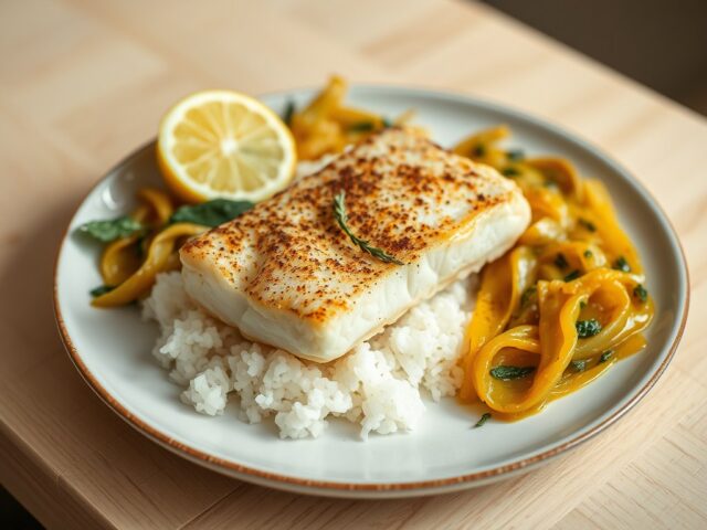 Chinese kool en kabeljauw-filet