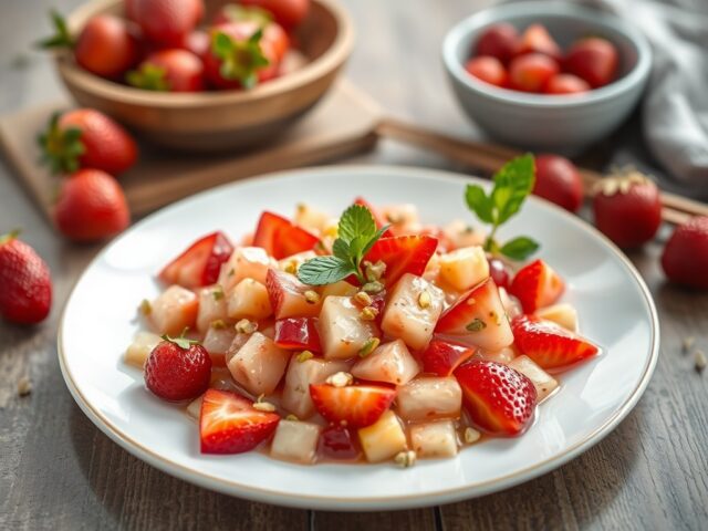 Chinese vruchtensalade — AI-gegenereerde illustratie