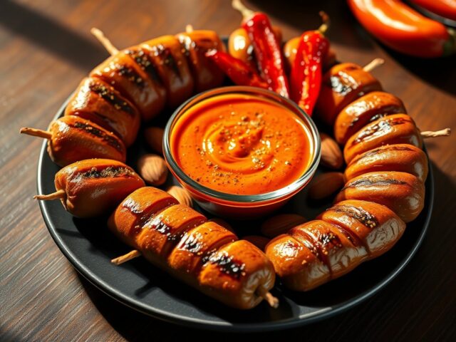 Chipolata’s met paprikadip