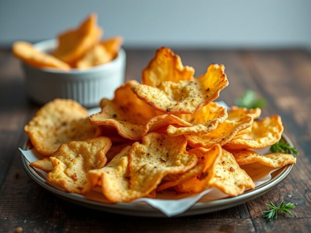 Chips van pitabroodjes (zoet) — AI-gegenereerde illustratie