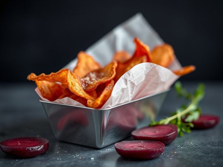 Chips van rode bieten (garnituur)