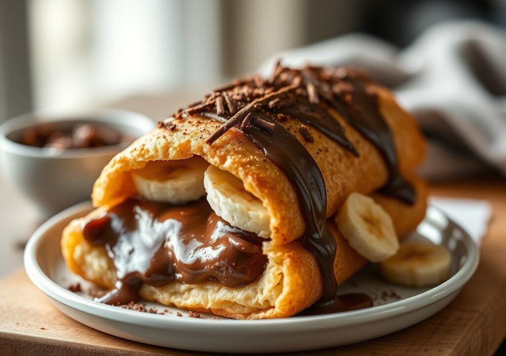 Choco-banana-croque — AI-gegenereerde illustratie