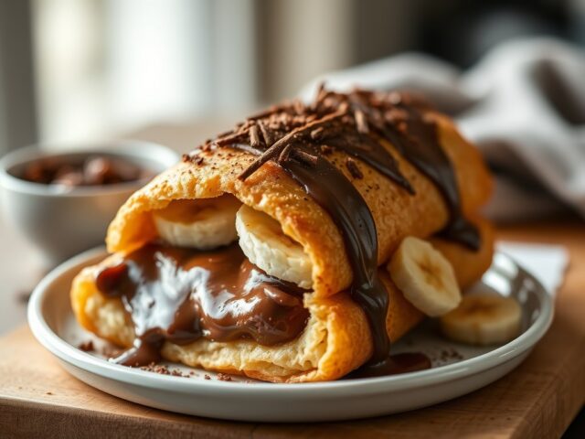 Choco-banana-croque — AI-gegenereerde illustratie