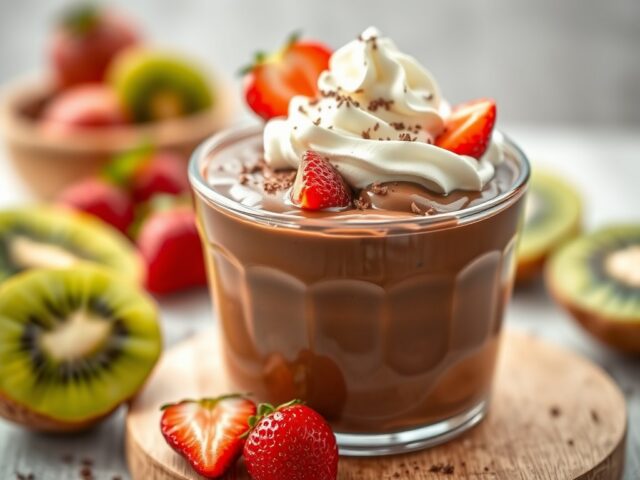 Choco dessert — AI-gegenereerde illustratie