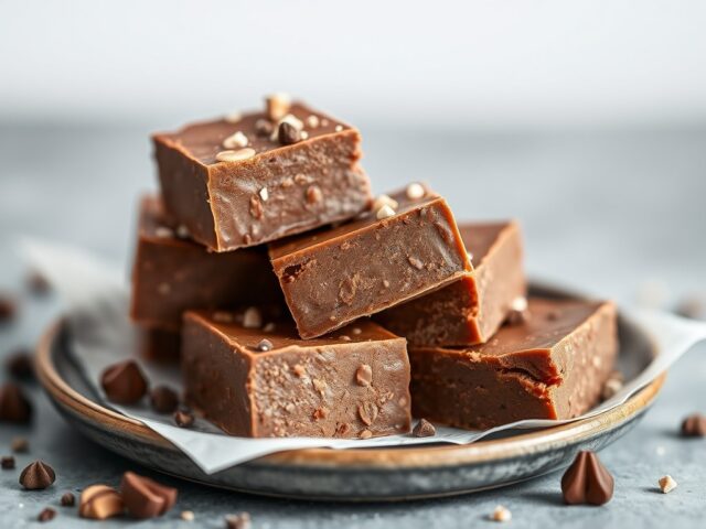 Choco nutella en zeezout-fudge — AI-gegenereerde illustratie