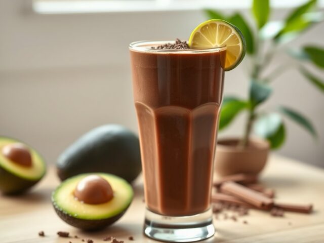 Chocolade Avocadosmoothie