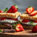 Chocolade broodjes met fruit