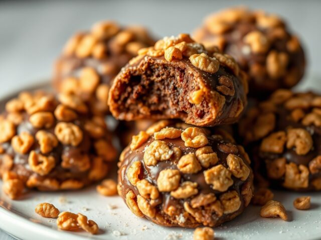 Chocolade-conflakes koekjes — AI-gegenereerde illustratie