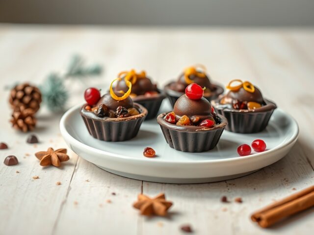 Chocolade cristmasijstaartjes