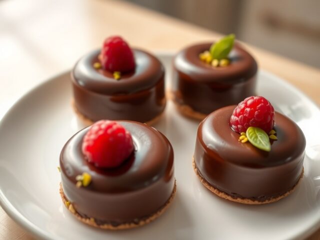 Chocolade-frambozengebakjes