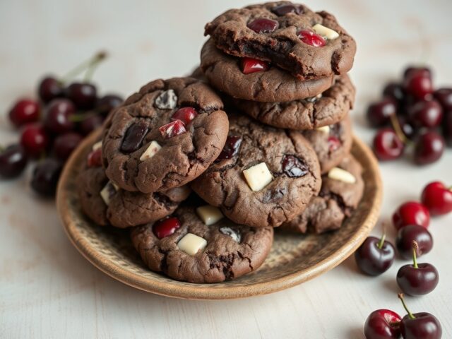 Chocolade-kersen koekjes