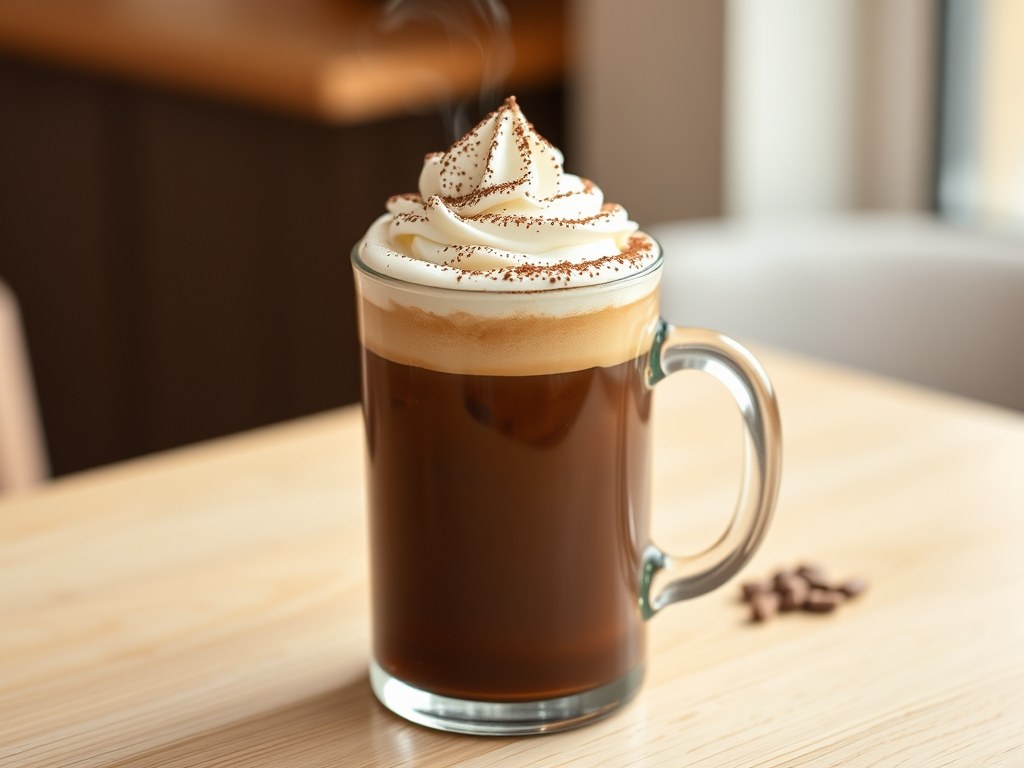 Chocolade koffie, AI-gegenereerde illustratie