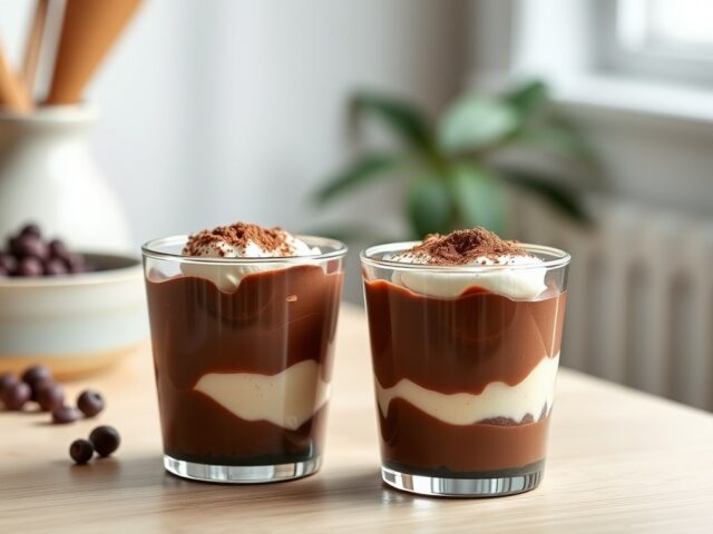 Chocolade-mascarponebakjes
