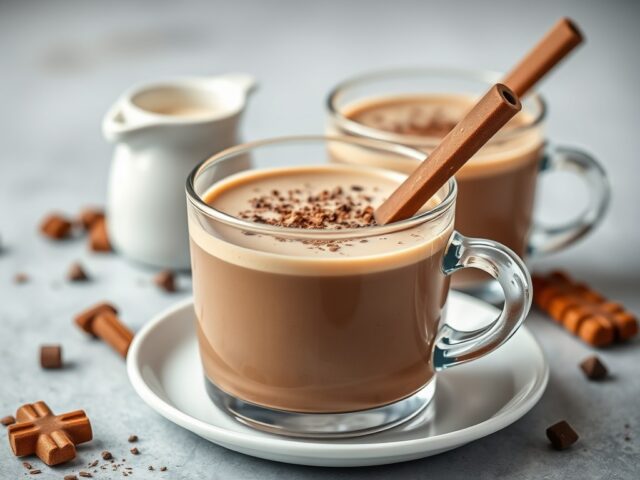 Chocolade melk en noedelsoep