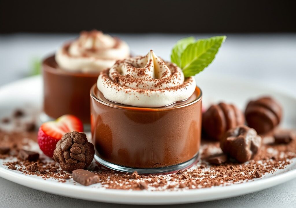 Chocolade Mousse III met Grand Marnier, AI-gegenereerde illustratie