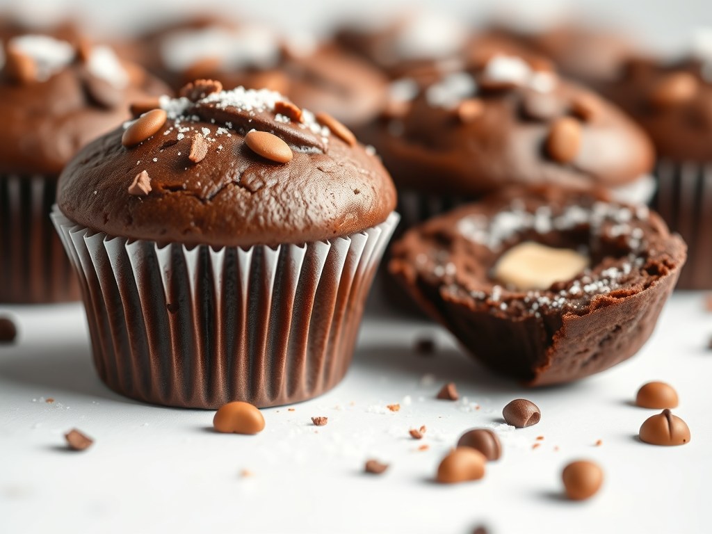 Chocolade muffins, AI-gegenereerde illustratie
