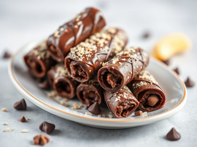 Chocolade schrijftubes — AI-gegenereerde illustratie