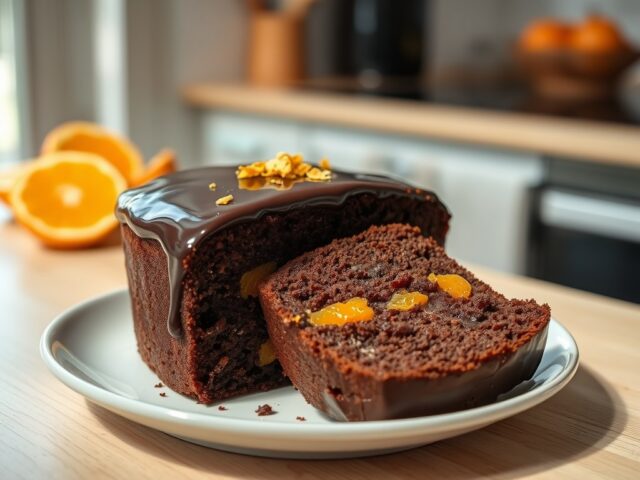 Chocolade- sinaasappelcake