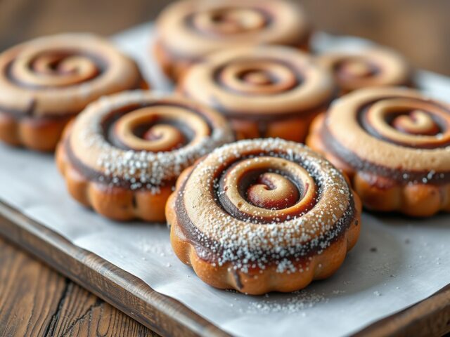 Chocolade-swirl koekjes — AI-gegenereerde illustratie