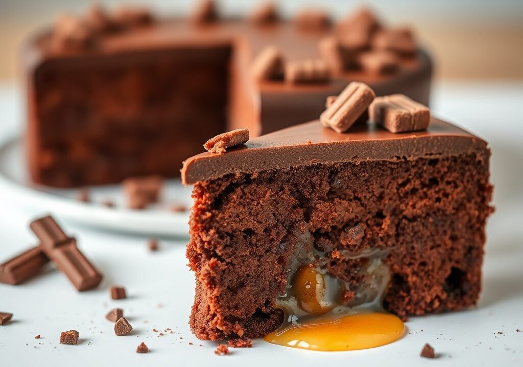 Chocolade Taart, AI-gegenereerde illustratie