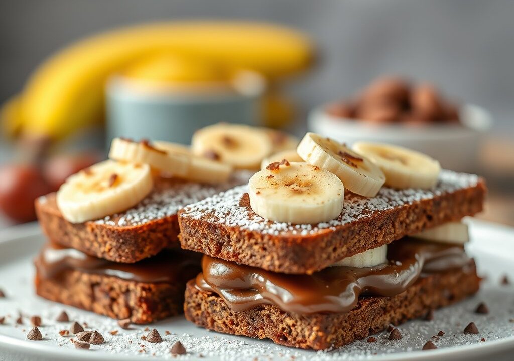 Chocoladebroodjes met banaan, AI-gegenereerde illustratie