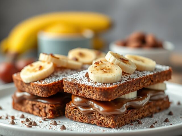 Chocoladebroodjes met banaan — AI-gegenereerde illustratie