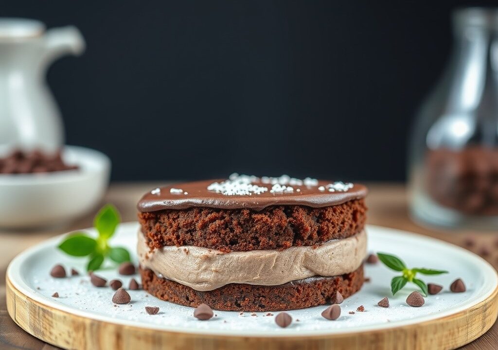 Chocoladecake, AI-gegenereerde illustratie
