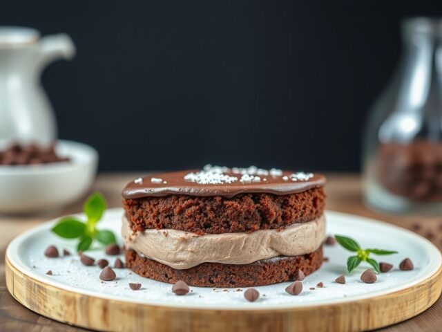 Chocoladecake — AI-gegenereerde illustratie